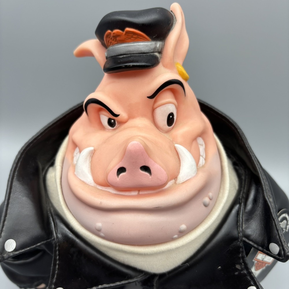Vintage Retired Harley Davidson Motorcycle Biker Johnny Piglet Boar Hog Mascot - Picture 5 of 10